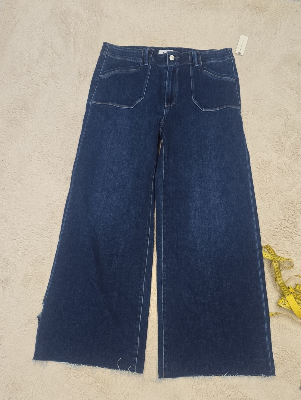 PAIGE Dark Blue Wide-Leg Women's Jeans